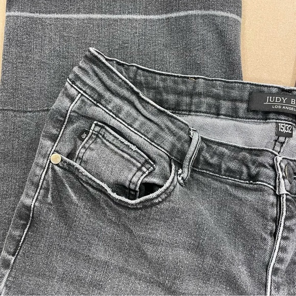 Just Blue Wide Leg Cropped Jeans Washed Grey Size 15/32 - Picture 5 of 14